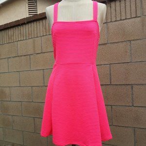 Sexy Hot Pink Strappy Short Dress